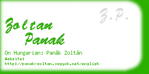 zoltan panak business card